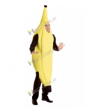 High Quality Adult Fruit Yellow Banana Mascot Costume