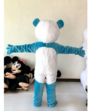 Blue Panda Mascot Costume Christmas