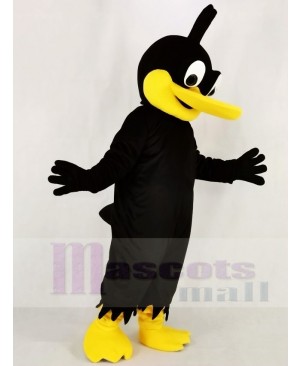 Black Duck with Yellow Mouth Mascot Costume Animal