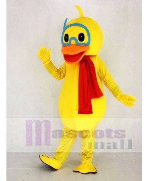 Cute Yellow Duck Mascot Costume Animal