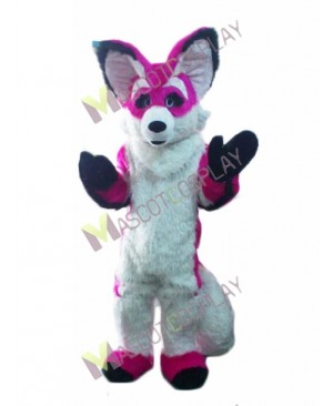 Pink and White Chihuahua Luxury Fox Dog Mascot Costume