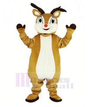 Red Nose Rudolph Reindeer Mascot Costume Animal