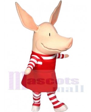 Olivia Pig mascot costume