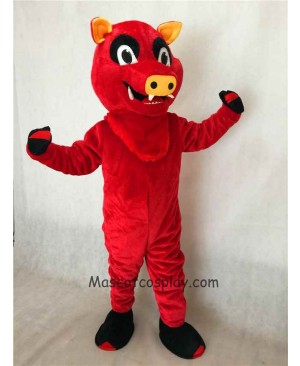 Hot Sale Adorable Realistic New Red Razorback Feral Pig Hog Wild Boar Mascot Costume