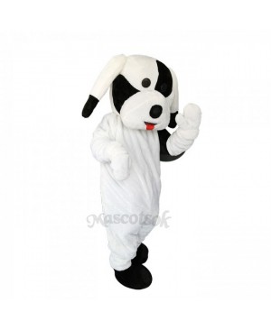 Black and White Dog Mascot Adult Costume