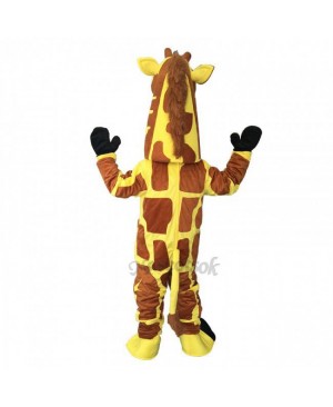 Cute Funny Yellow Giraffe Mascot Costume