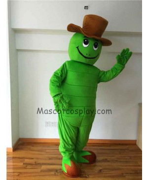 Cute Tommy Turtle Tortoise with Hat Mascot Costume