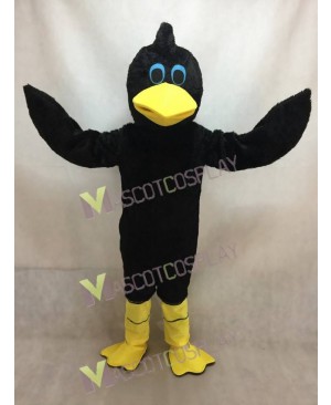 Black Hair Bird Plush Mascot Costume