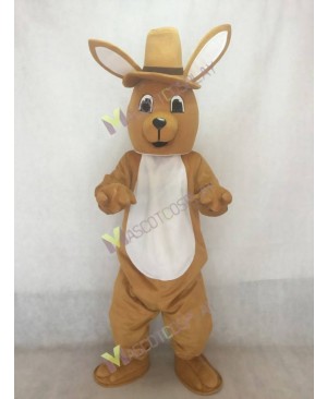 Adult Melbourne Roo Kangaroo with Hat Mascot Costume