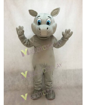 New Grey Hippo Hippopotamus Mascot Costume