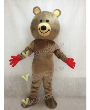 Cute Brown Brisky Bear Mascot Costume