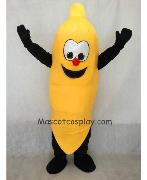 High Quality Realistic New Happy Yellow Banana Mascot Costume