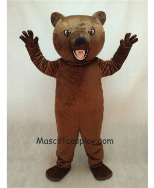 High Quality Realistic New Brown Fierce Grizzly Bear Mascot Costume