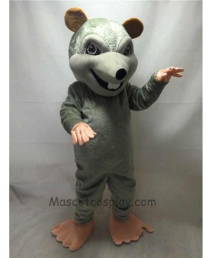 New Gray Rink Rat Mascot Costume