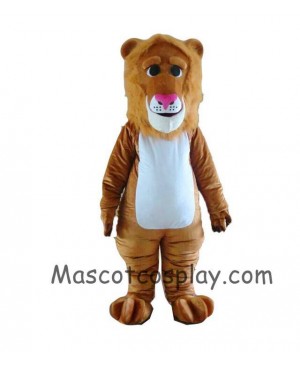 High Quality Realistic New Brown Lion Mascot Costume with Long Mane