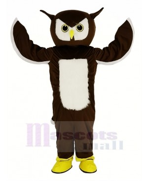 Brown Owl Mascot Costume Animal