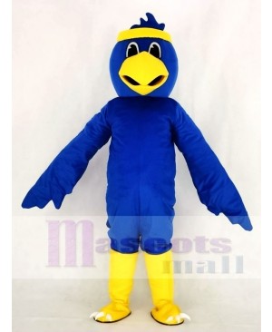 Cute Blue Falcon Mascot Costume Animal
