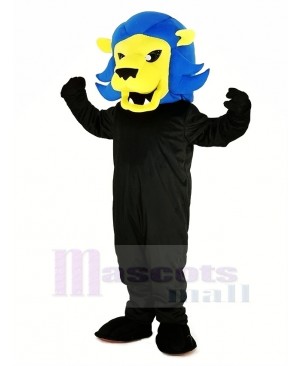 Fierce Blue Lion Mascot Costume Animal