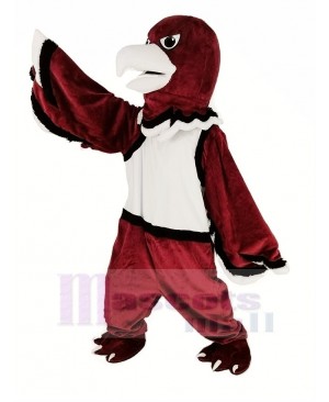 Red Warhawk Eagle with White Vest Mascot Costume