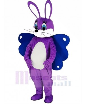 Butterfly Easter Purple Bunny Mascot Costume Animal