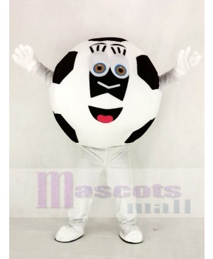 Black and White Football Mascot Costume Cartoon