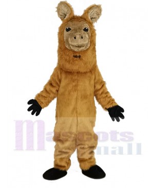 Brown Alpaca Sheep Mascot Costume Animal
