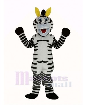 Happy Zebra Mascot Costume Animal