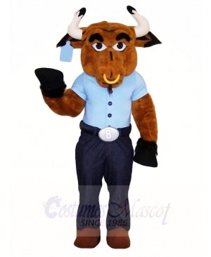 Brown Bull Mascot Costumes Farm Animal
