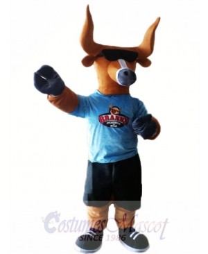 Bull with Sunglasses Mascot Costumes 