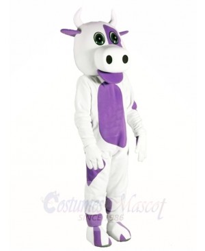 White Cow with Purple Belly Mascot Costumes Animal