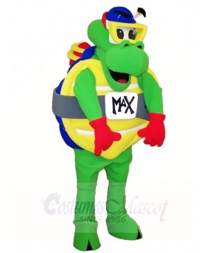 Green Sea Turtle Tortoise Mascot Costumes with Goggles Ocean