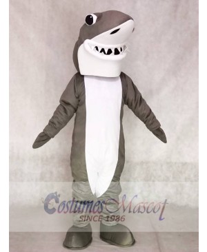 Gray and White Shark Mascot Costumes Ocean