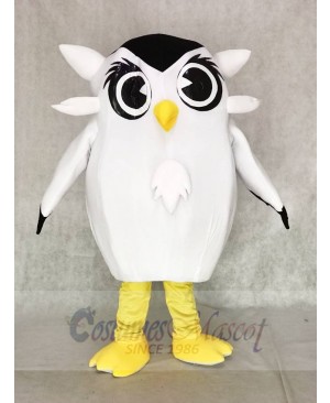 Cute White Owl Mascot Costumes Bird Animal 