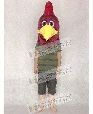 Cute Realistic Rusty Rooster Mascot HEAD ONLY Animal