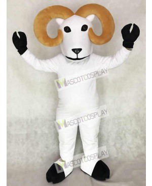 Cute White Ram Mascot Costume