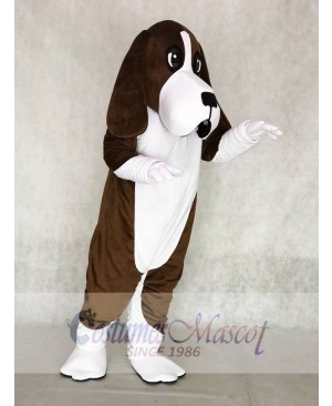 Cute Brown Basset Hound Dog Mascot Costume