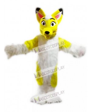 Yellow Husky Dog Fox Mascot Costume