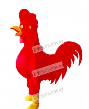 Red Cock Rooster Mascot Costume