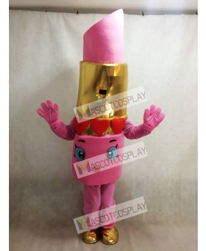 Pink Lippy Lips Lipstick Mascot Costume