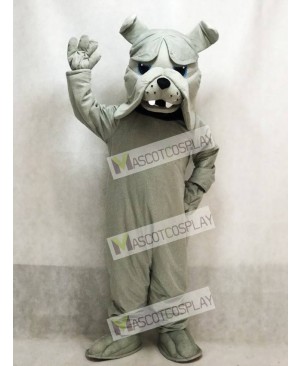 Gray Bully Bulldog Dog Mascot Costume Animal