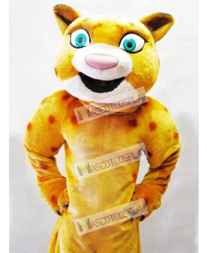 Cute Yellow Leopard Mascot Costume