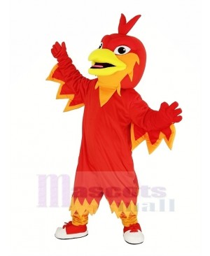 Cute Red Phoenix Mascot Costume Animal