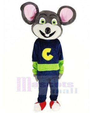 Chuck E. Cheese Mascot Costume Mouse with Green Eyes
