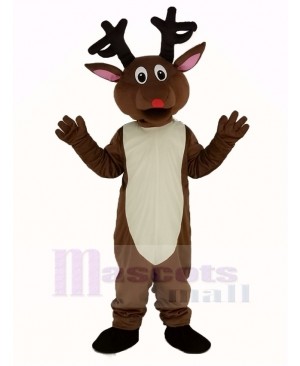 Christmas Brown Reindeer Mascot Costume
