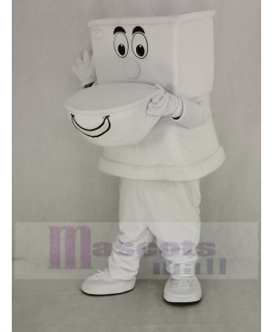 Funny White Toilet Mascot Costume