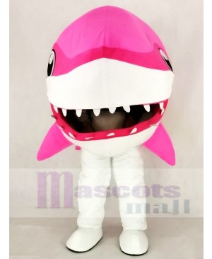 Cute Pink Whale Shark Mascot Costume Cartoon