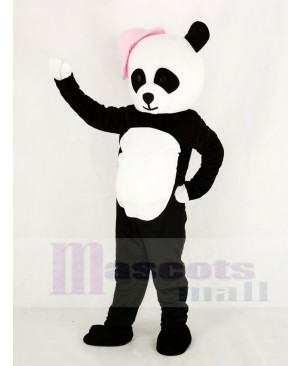 Panda with Pink Hat Mascot Costume Animal