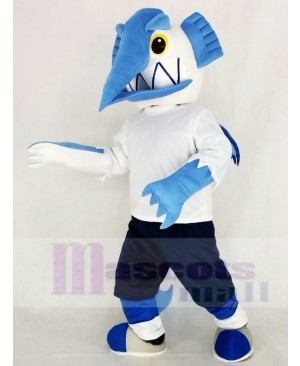 Realistic Swordfish with Black Pants Mascot Costume Animal