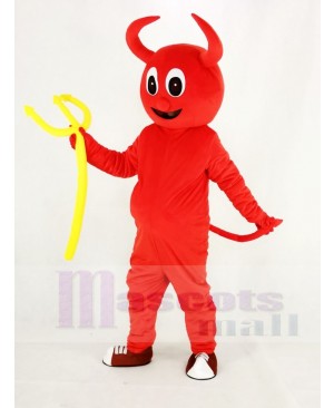 Cute Red Devil Mascot Costume Cartoon
