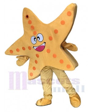 Yellow Starfish Mascot Costumes Sea Ocean